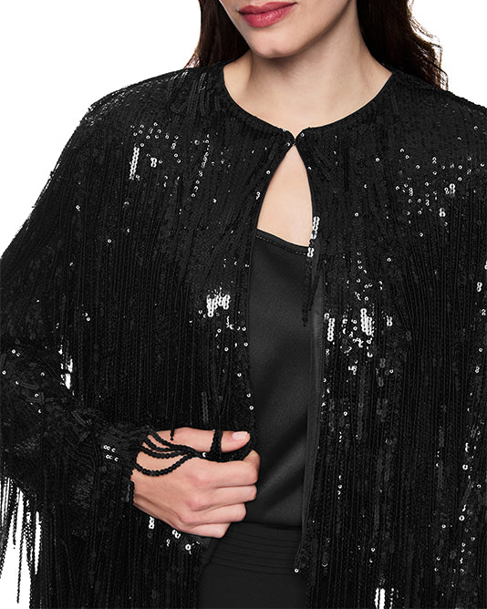 Sequin Fringe Jacket