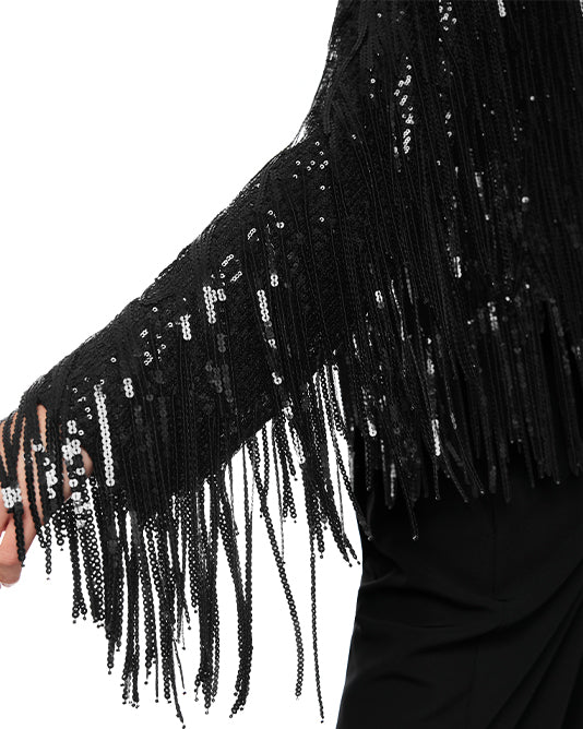 Sequin Fringe Jacket