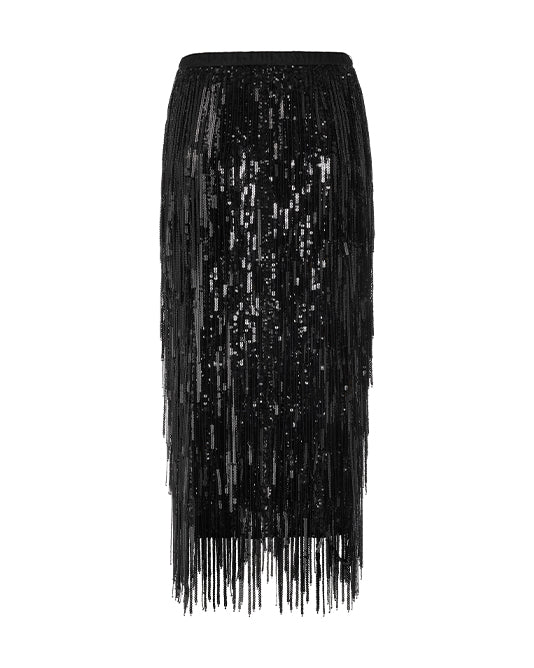 Sequin Fringe Skirt