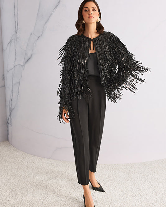 Sequin Fringe Jacket