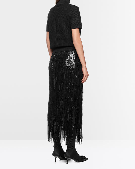 Sequin Fringe Skirt