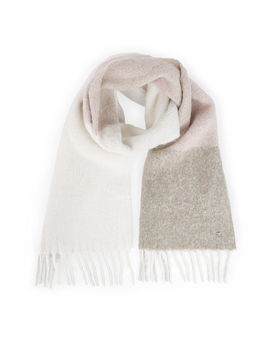 Cosy Neutral Tone Alpaca Fringe Scarf
