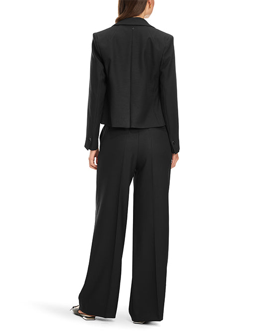 Black Paperbag Waist Floppy Pant