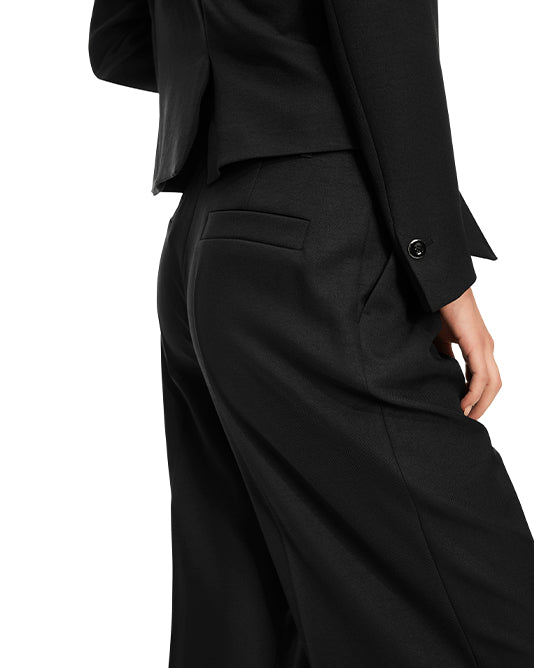 Black Paperbag Waist Floppy Pant