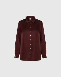 Burgundy Silk Shirt
