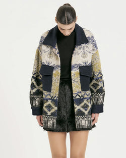 Blanket Jacket With Fringing