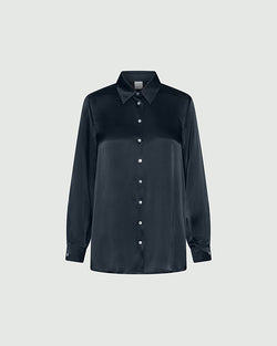 Bunny Silk Shirt in Black