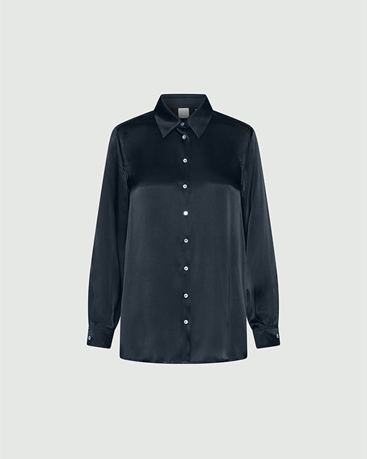 Bunny Silk Shirt in Black