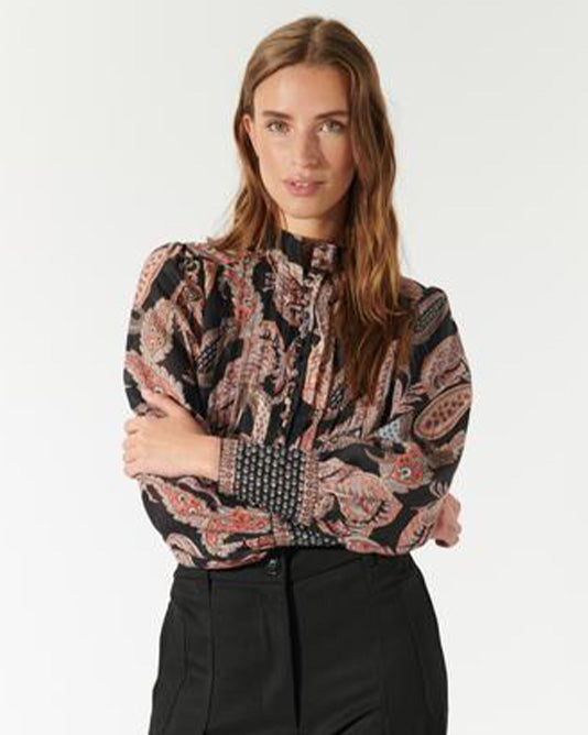 Printed Linen Blouse