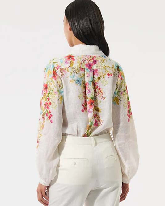 Floral Printed Linen Shirt