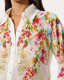 Floral Printed Linen Shirt