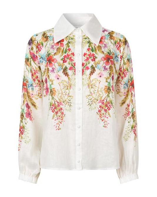 Floral Printed Linen Shirt