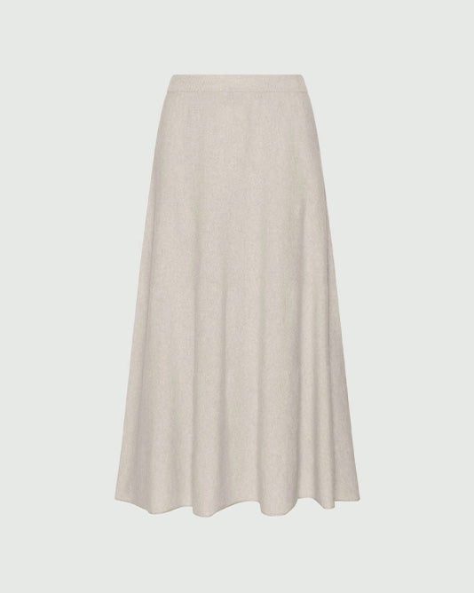 Asymmetric Sweater and Long A Line Knitted Skirt