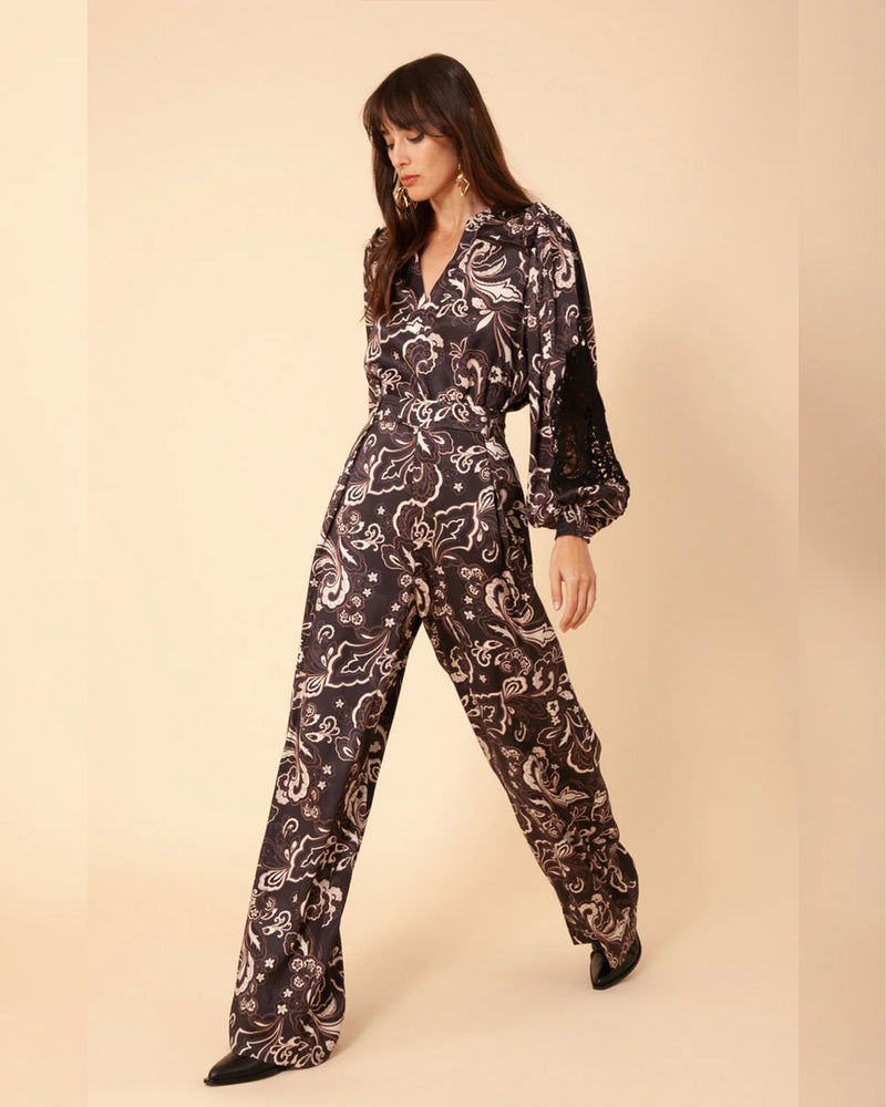 Floral Print Wide Pant