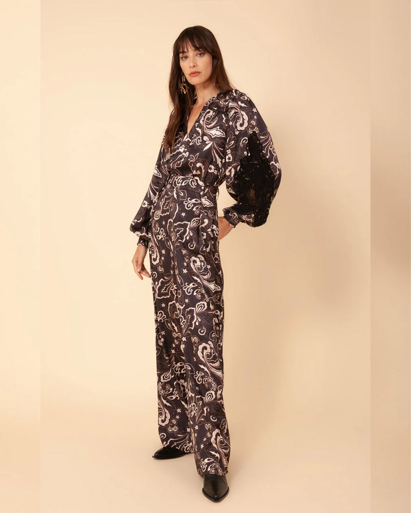 Floral Print Wide Pant