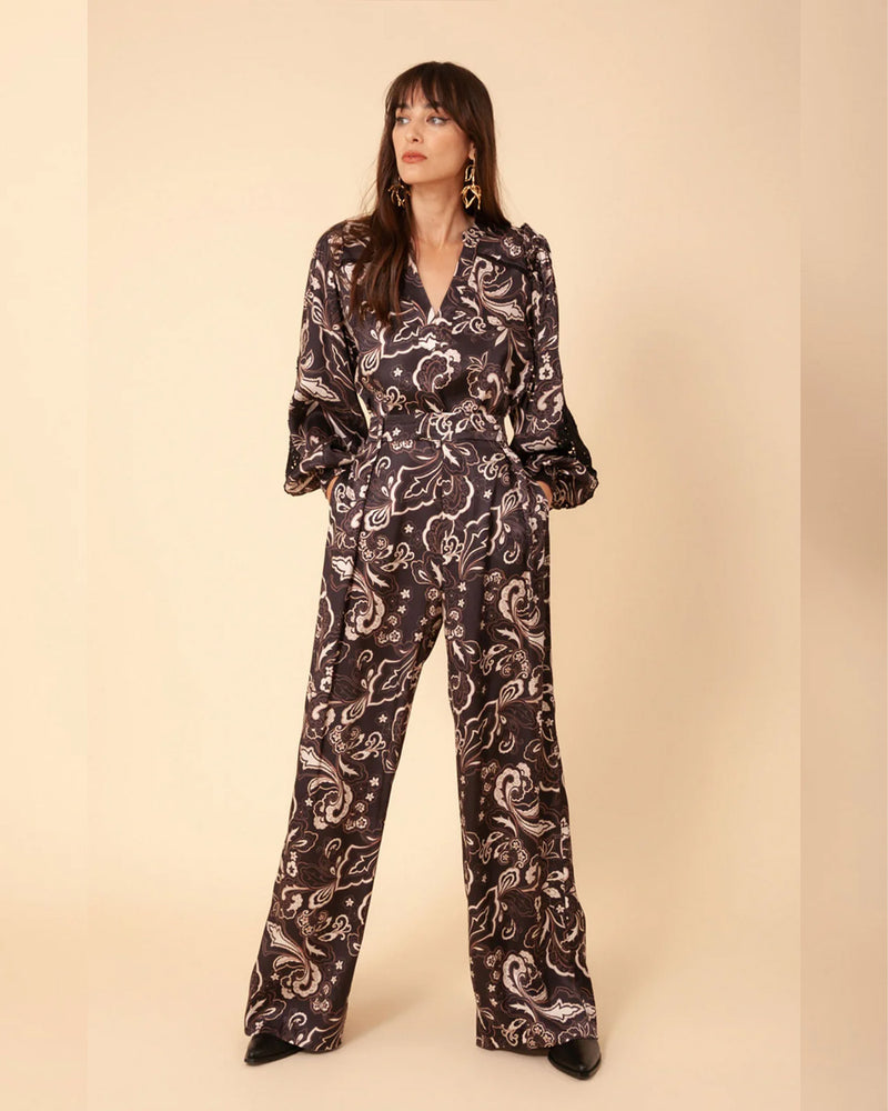Floral Print Wide Pant