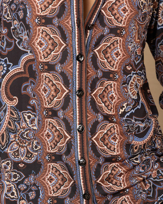 Printed Soft Stretch Shirt with Placement Print