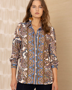 Soft Stretch Shirt with Placement Print