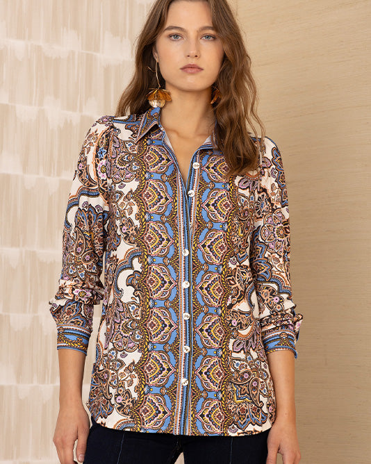 Soft Stretch Shirt with Placement Print