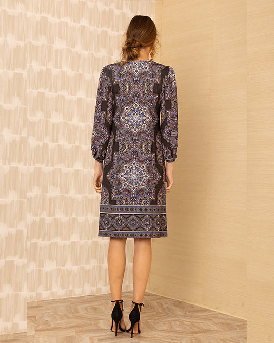Placement Print Jersey Dress