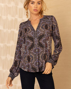 Jersey Placement Print Top