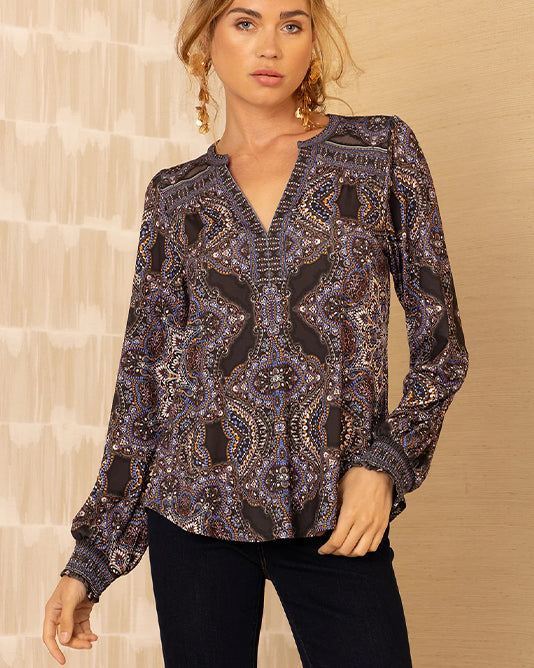 Jersey Placement Print Top