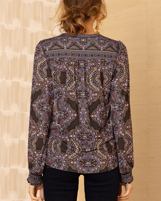 Jersey Placement Print Top