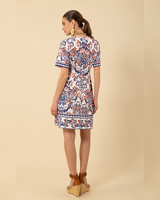 Placement Print Jersey Dress