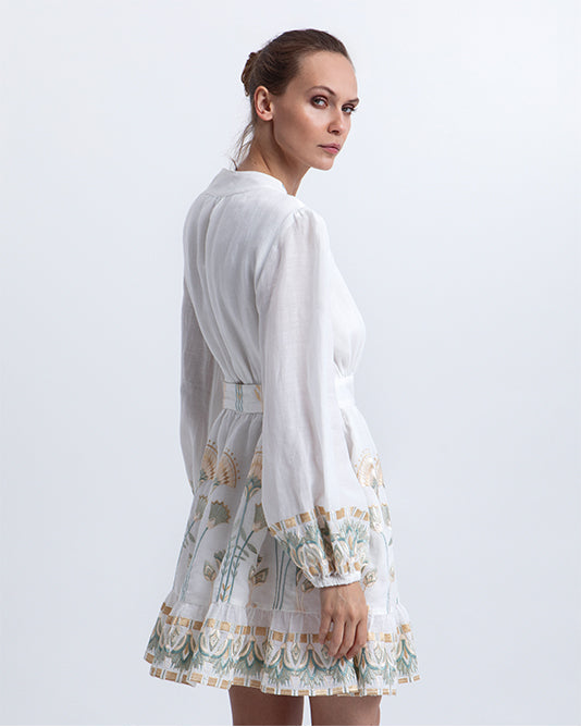 kori embroidered dress Hi Curvy Plus Size Women Effortless Fit & Flare Maxi Dress