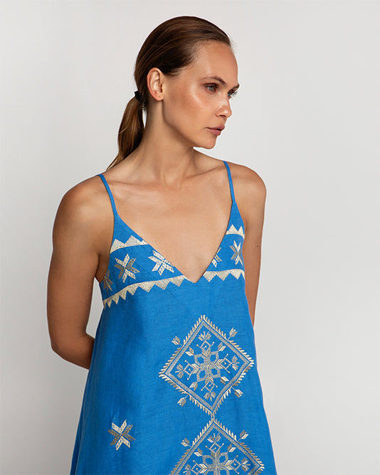 Slip Dress With Embroidery