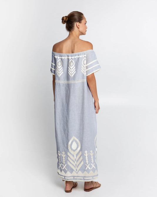 Off The Shoulder Embroidered Dress