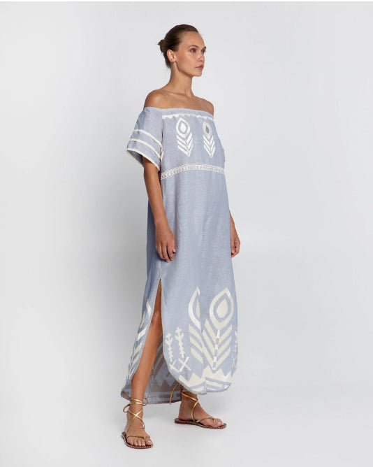 Off The Shoulder Embroidered Dress