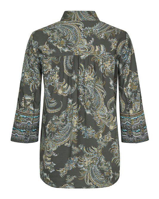 Khaki Print Blouse