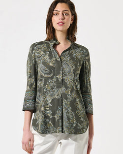 Khaki Print Blouse