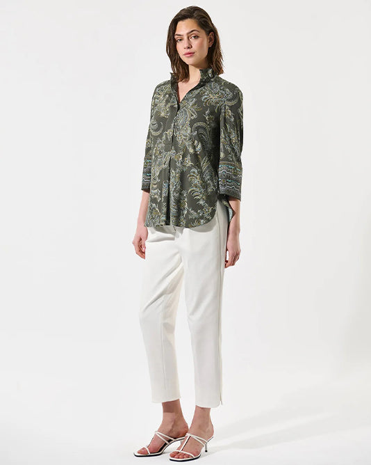 Khaki Print Blouse