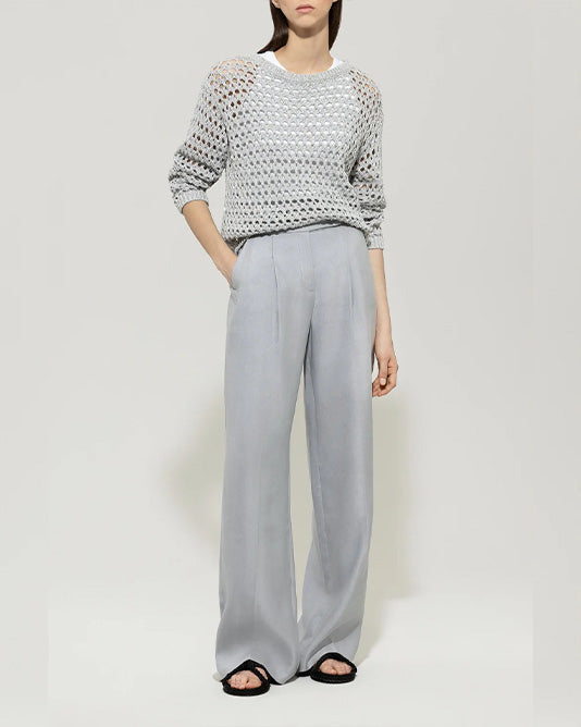 Lurex Silver Fish Net Sweater