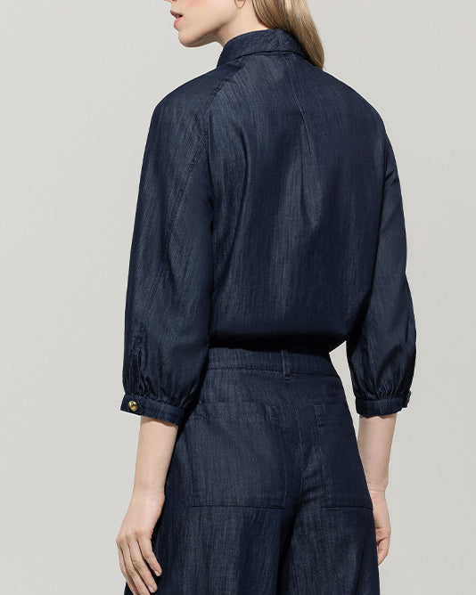 Chambray Shirt With Tie