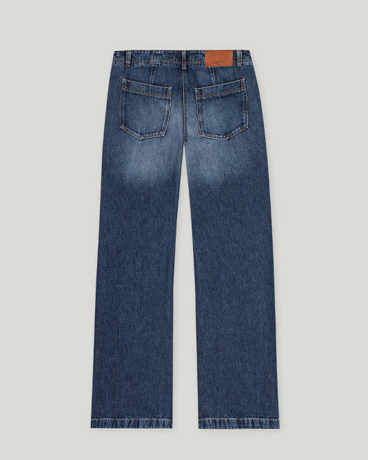 Wide Leg Tencel Jean With Front Buttoned Pockets