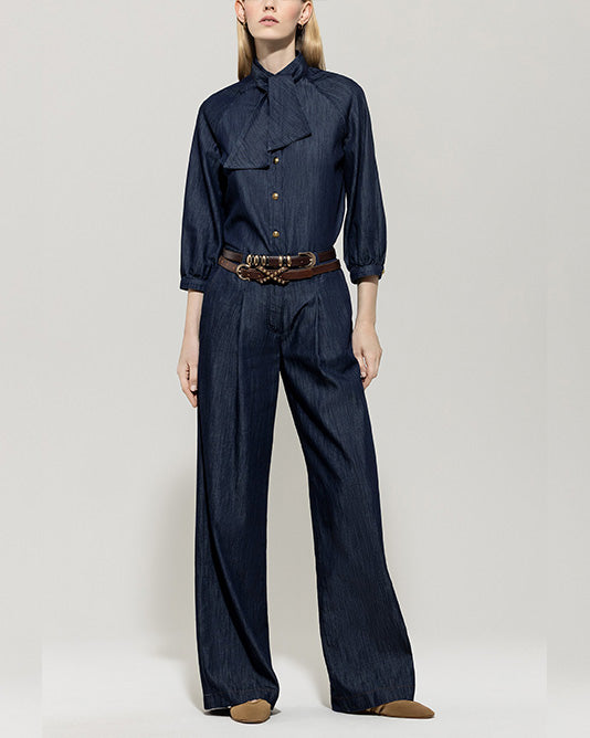 Wide Chambray Pant