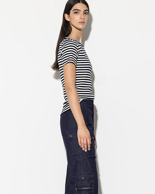 Striped NAVY & WHITE T-SHIRT