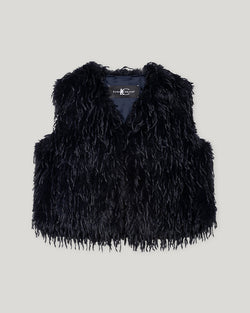Feather Look Dark Navy Gilet