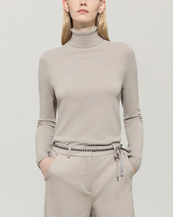 Neutral Tone Roll Neck Sweater
