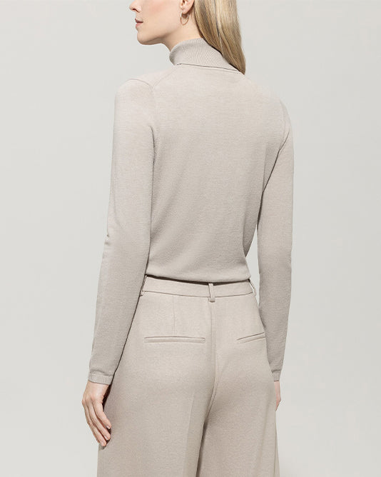 Neutral Tone Roll Neck Sweater