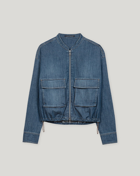 Blouson Jacket in Soft Denim