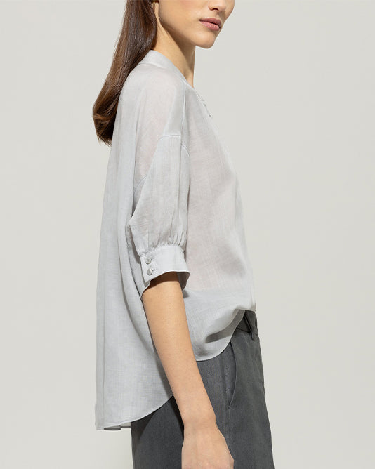Soft Silver Grey RAMIE BLOUSE