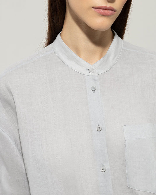Soft Silver Grey RAMIE BLOUSE