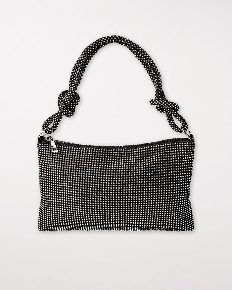 RHINESTONE KNOT HANDLE BAG