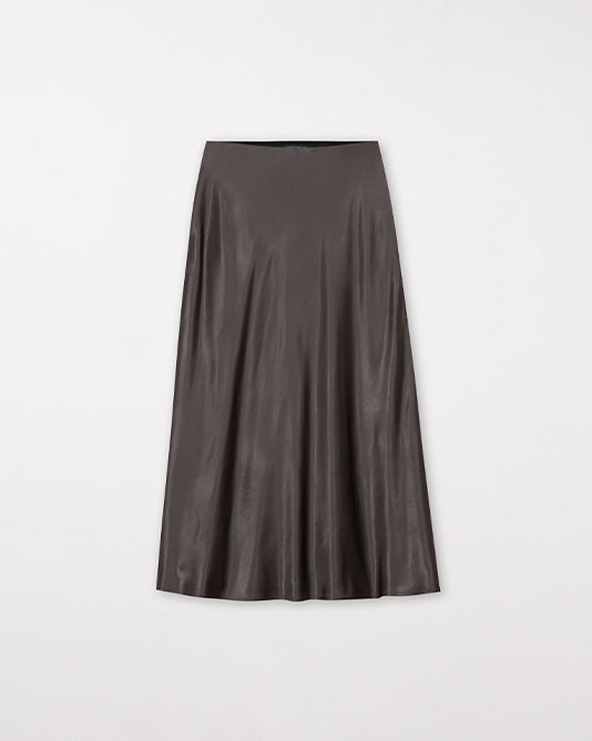 Taupe Satin Skirt