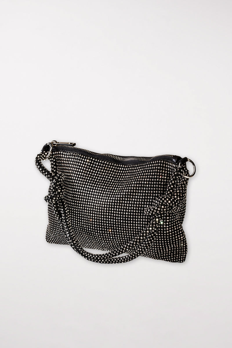 RHINESTONE KNOT HANDLE BAG