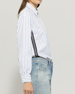 Stripe Shirt With Contrast Side Seams